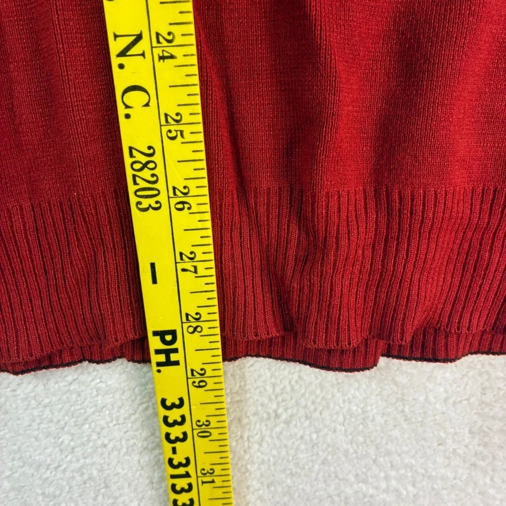 Vintage Adidas Sweater Polo Shirt Mens Large Red Long Sleeve Knit Asian Y2K